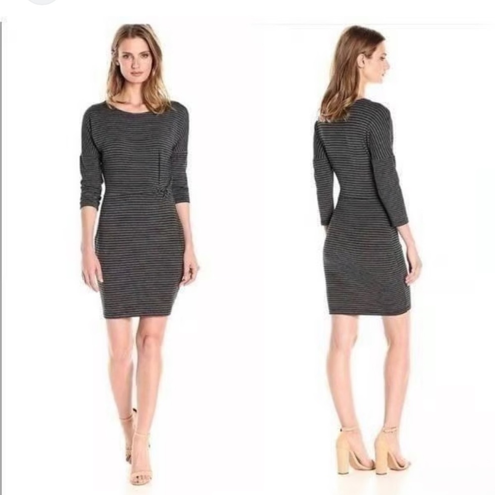 Cupcakes & Cashmere Black White Stripe Dress XS EUC